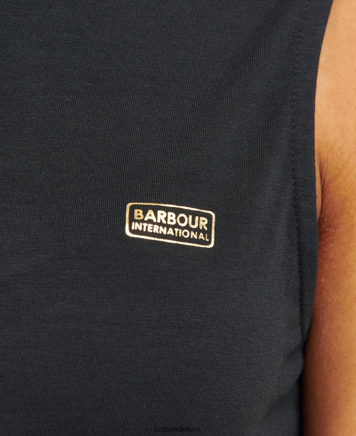 apranga Barbour kasuki viršus su pusiau užtrauktuku klasikinis juodas moterys 6F6D801672