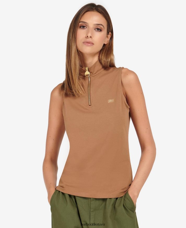 apranga Barbour kasuki viršus su pusiau užtrauktuku klasikinis juodas moterys 6F6D801702