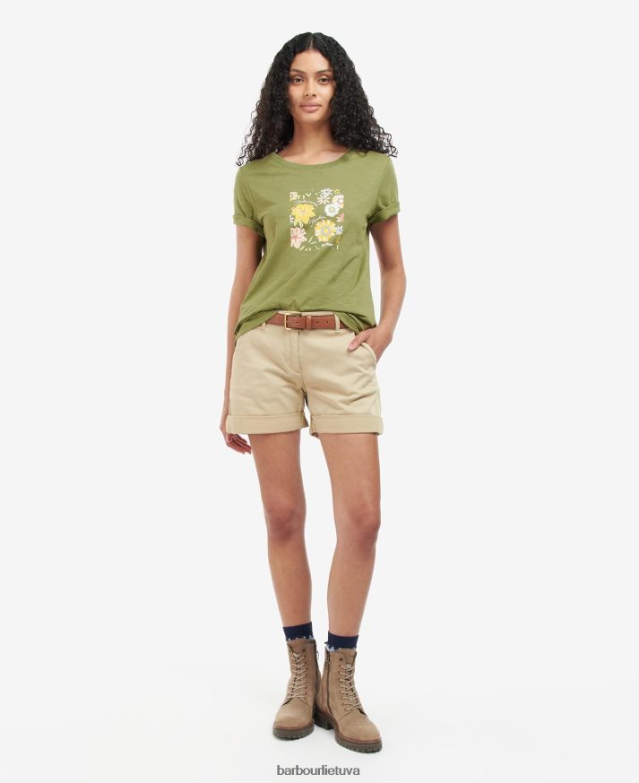 apranga Barbour koraliniai marškinėliai pasukų moterys 6F6D801667