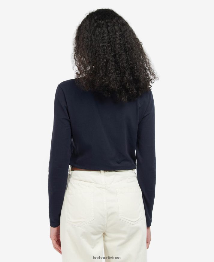 apranga Barbour langstone marškinėliai karinis jūrų laivynas moterys 6F6D801727