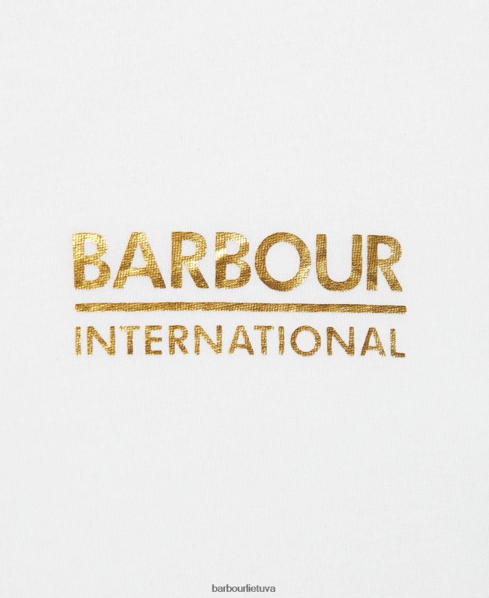 apranga Barbour marškinėliai kasuki klasikinis baltas moterys 6F6D801748