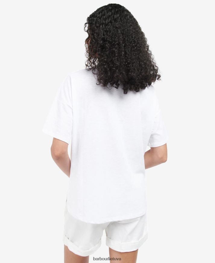 apranga Barbour nahla marškinėliai klasikinis baltas moterys 6F6D801754