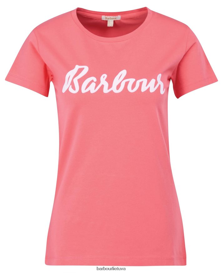 apranga Barbour otterburn marškinėliai tamsiai/balta moterys 6F6D801670