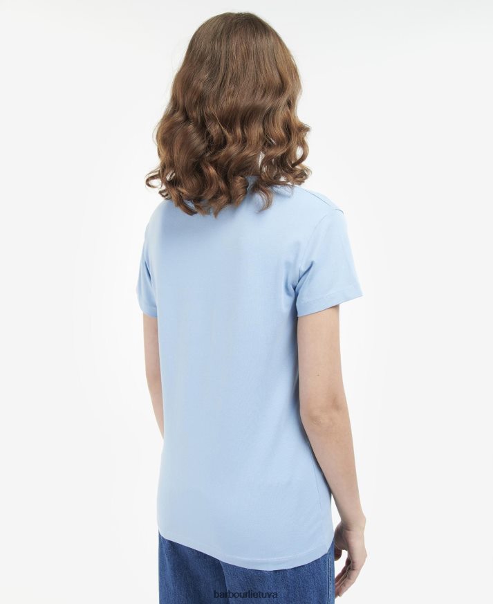 apranga Barbour otterburn marškinėliai tamsiai/balta moterys 6F6D801688