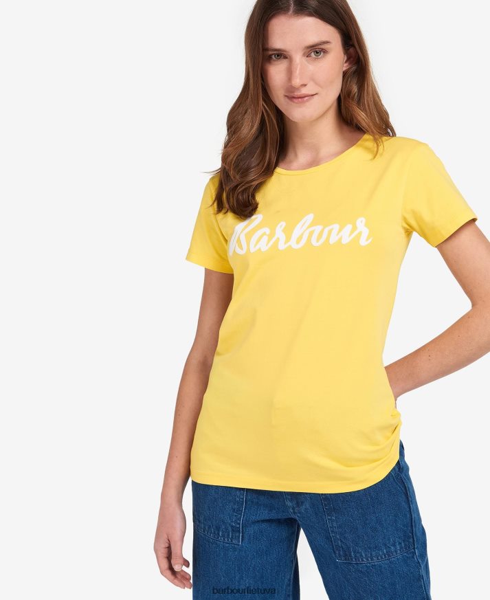 apranga Barbour otterburn marškinėliai tamsiai/balta moterys 6F6D801696