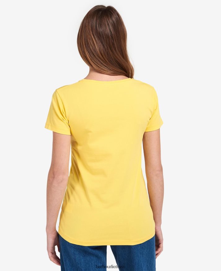 apranga Barbour otterburn marškinėliai tamsiai/balta moterys 6F6D801696