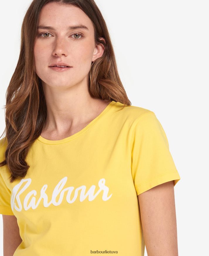 apranga Barbour otterburn marškinėliai tamsiai/balta moterys 6F6D801696