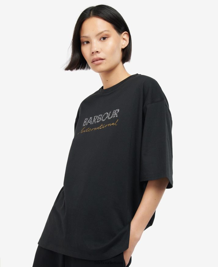 apranga Barbour paviljono marškinėliai optika balta moterys 6F6D801720