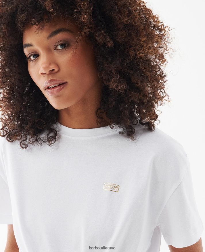 apranga Barbour soules marškinėliai vasara juoda moterys 6F6D801651