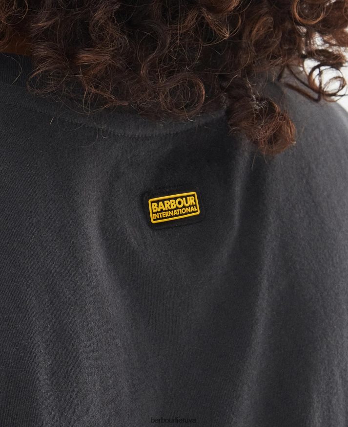 apranga Barbour soules marškinėliai vasara juoda moterys 6F6D801662