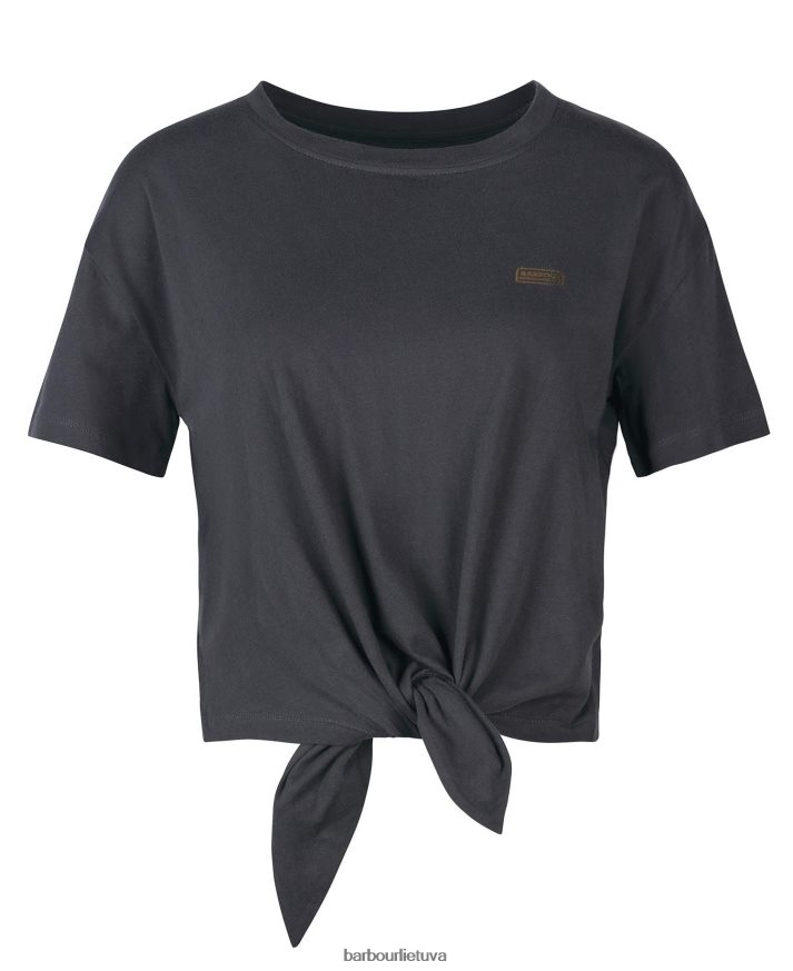 apranga Barbour soules marškinėliai vasara juoda moterys 6F6D801662