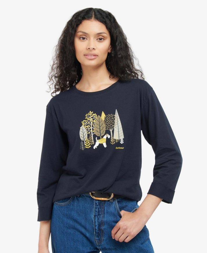 apranga Barbour sudeginti marškinėliai karinis jūrų laivynas moterys 6F6D801709