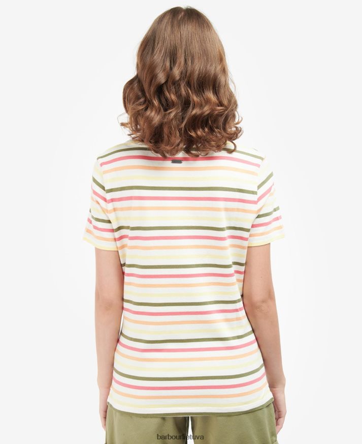 apranga Barbour trumpomis rankovėmis bradley viršus karinio jūrų laivyno multistripe moterys 6F6D801755