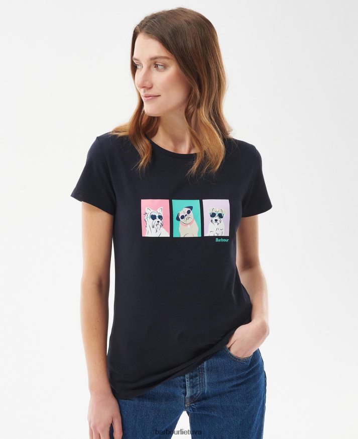 apranga Barbour švyturių marškinėliai klasikinis baltas moterys 6F6D801689