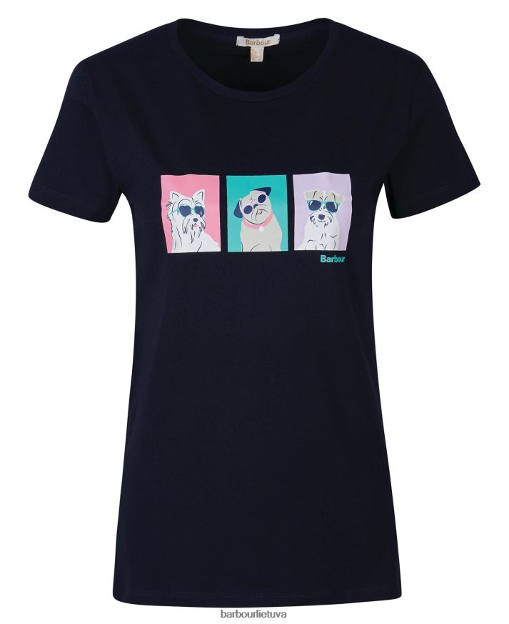 apranga Barbour švyturių marškinėliai klasikinis baltas moterys 6F6D801689