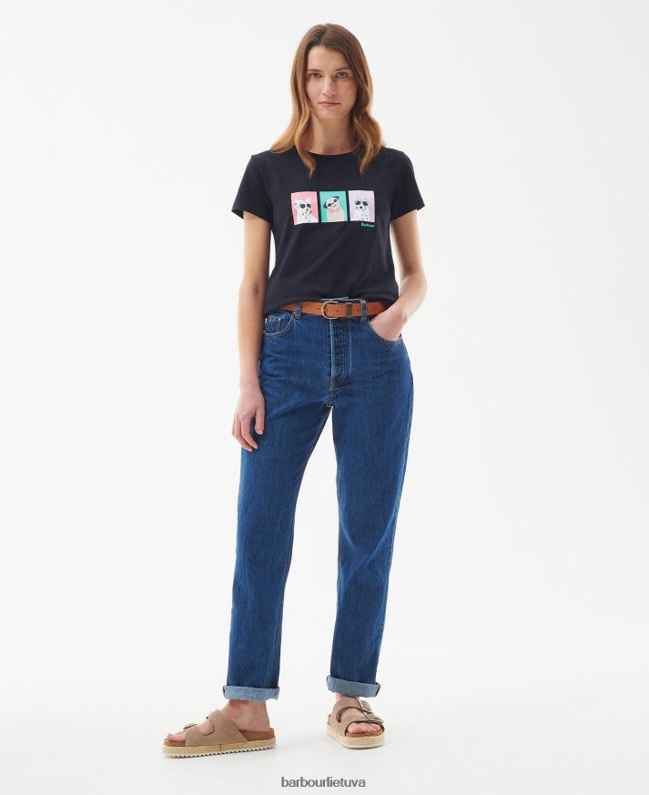 apranga Barbour švyturių marškinėliai klasikinis baltas moterys 6F6D801689