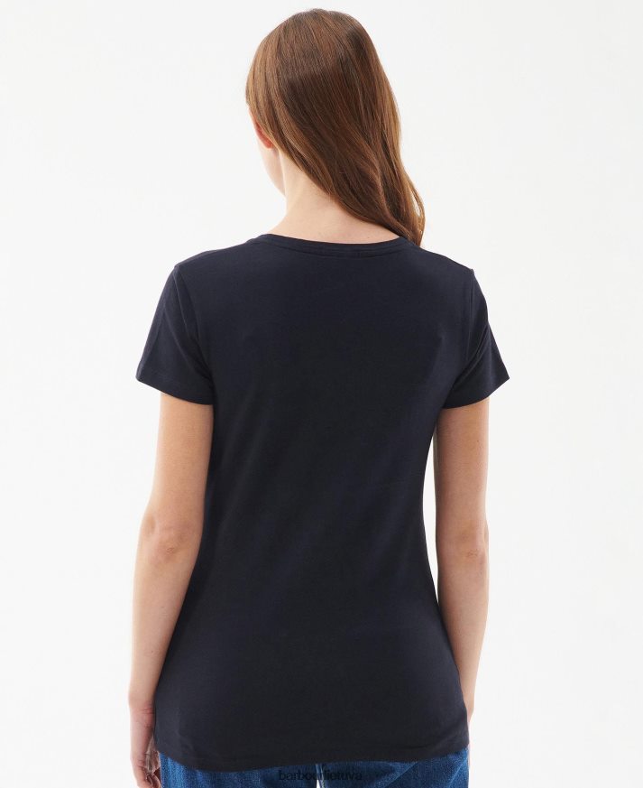 apranga Barbour švyturių marškinėliai klasikinis baltas moterys 6F6D801689