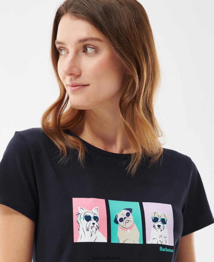 apranga Barbour švyturių marškinėliai klasikinis baltas moterys 6F6D801689