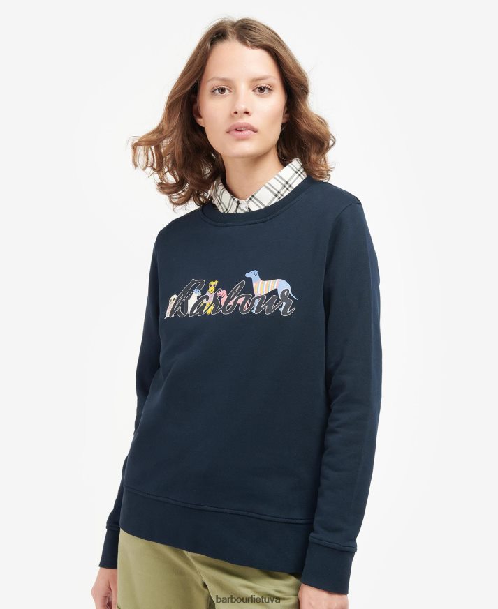 apranga Barbour Southport džemperis klasikinis laivynas moterys 6F6D802029