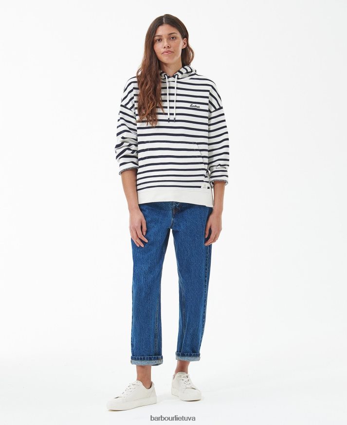 apranga Barbour erškėtrožių džemperis jūrinė juostelė moterys 6F6D801987