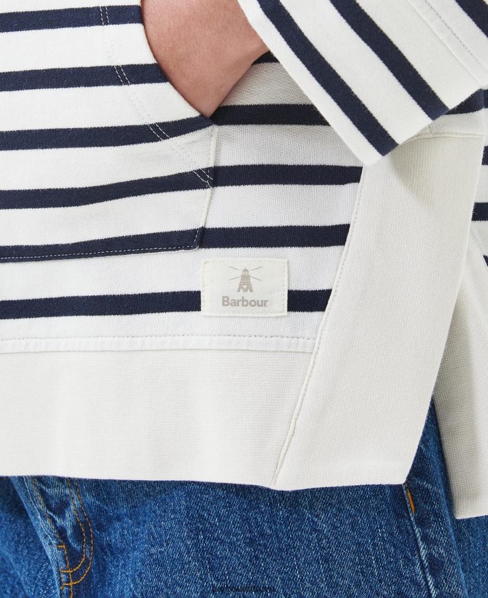 apranga Barbour erškėtrožių džemperis jūrinė juostelė moterys 6F6D801987