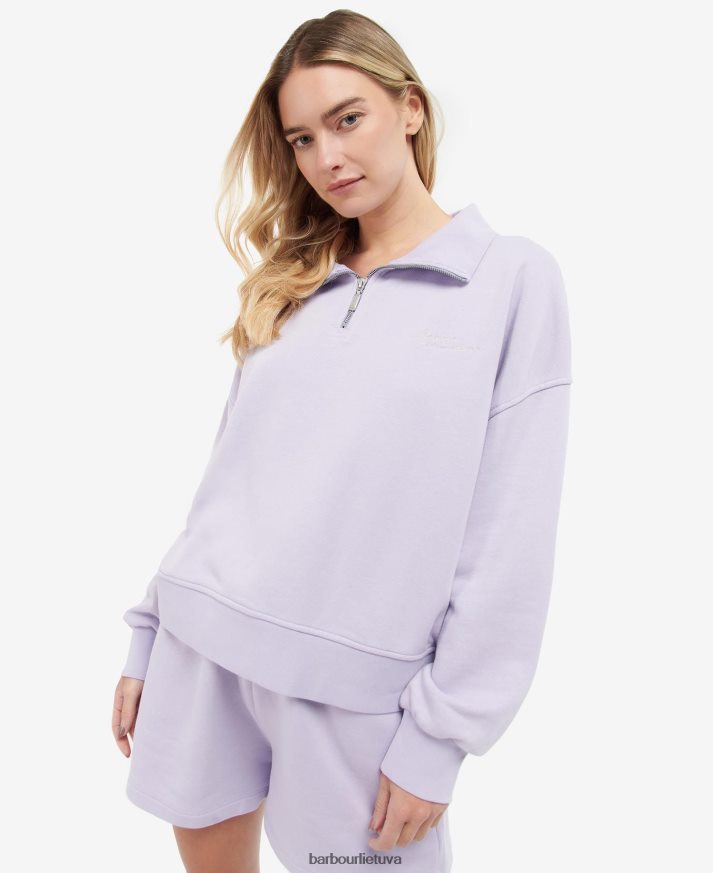 apranga Barbour lando megztinis su pusiau užtrauktuku wisteria moterys 6F6D802017