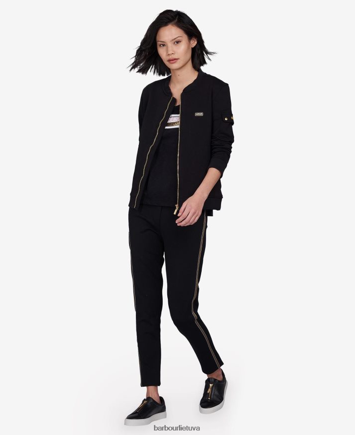 apranga Barbour magna megztinis su užtrauktuku juodas moterys 6F6D801997