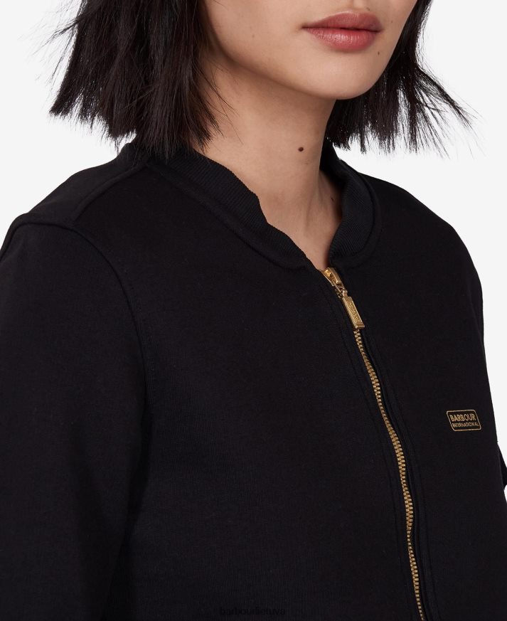 apranga Barbour magna megztinis su užtrauktuku juodas moterys 6F6D801997