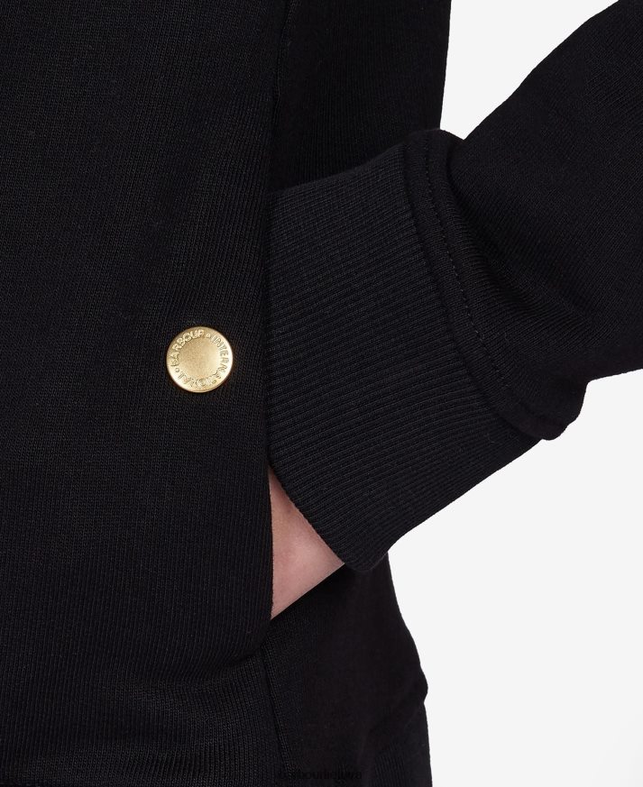 apranga Barbour magna megztinis su užtrauktuku juodas moterys 6F6D801997