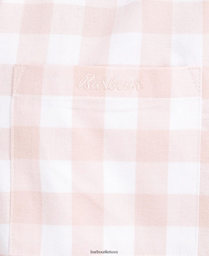 apranga Barbour etta gingham pj rinkinys šviesiai rožinis ginghamas moterys 6F6D802035