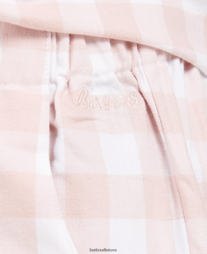 apranga Barbour etta gingham pj rinkinys šviesiai rožinis ginghamas moterys 6F6D802035