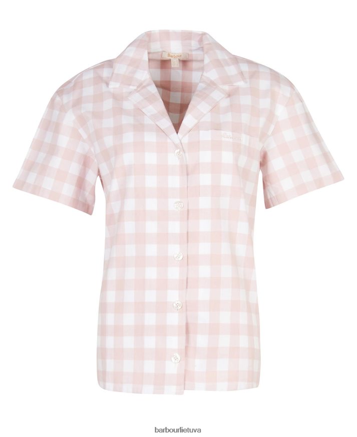 apranga Barbour etta gingham pj rinkinys šviesiai rožinis ginghamas moterys 6F6D802035