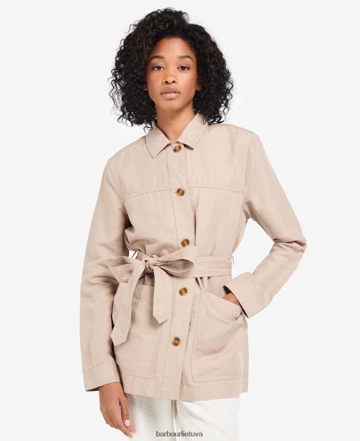 apranga Barbour Greta marškinėliai buko mediena moterys 6F6D801606