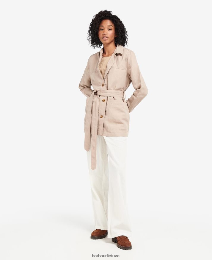 apranga Barbour Greta marškinėliai buko mediena moterys 6F6D801606