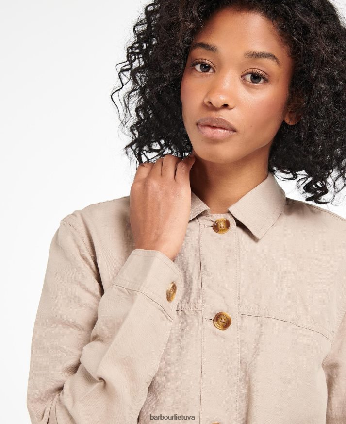 apranga Barbour Greta marškinėliai buko mediena moterys 6F6D801606