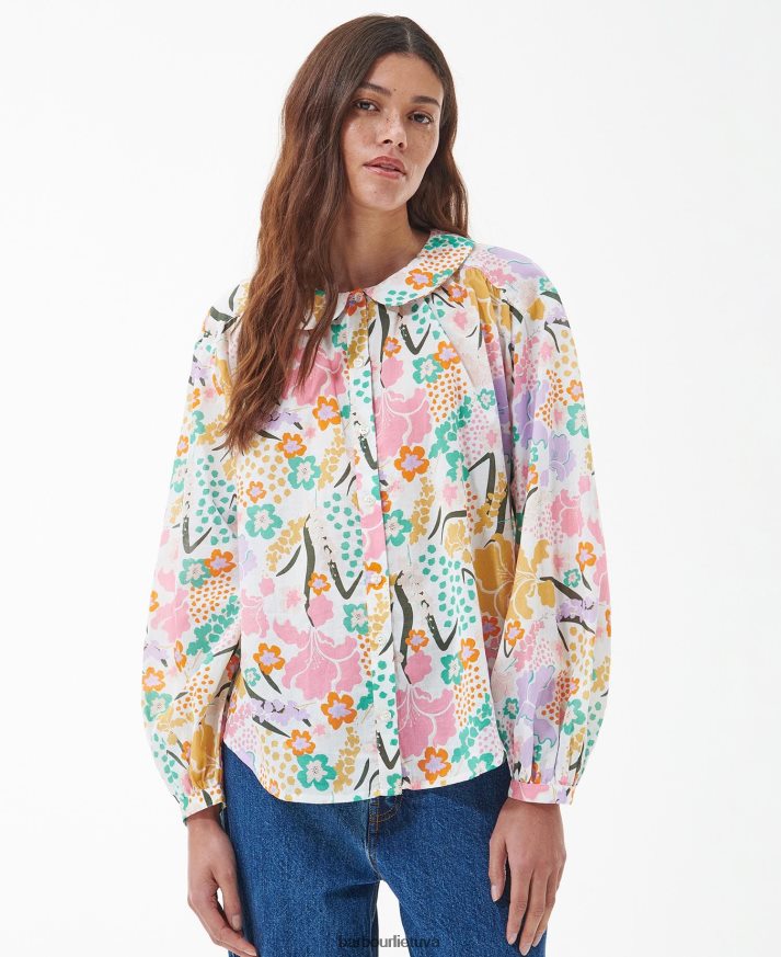 apranga Barbour delphinium marškinėliai klasikinis multi moterys 6F6D801624