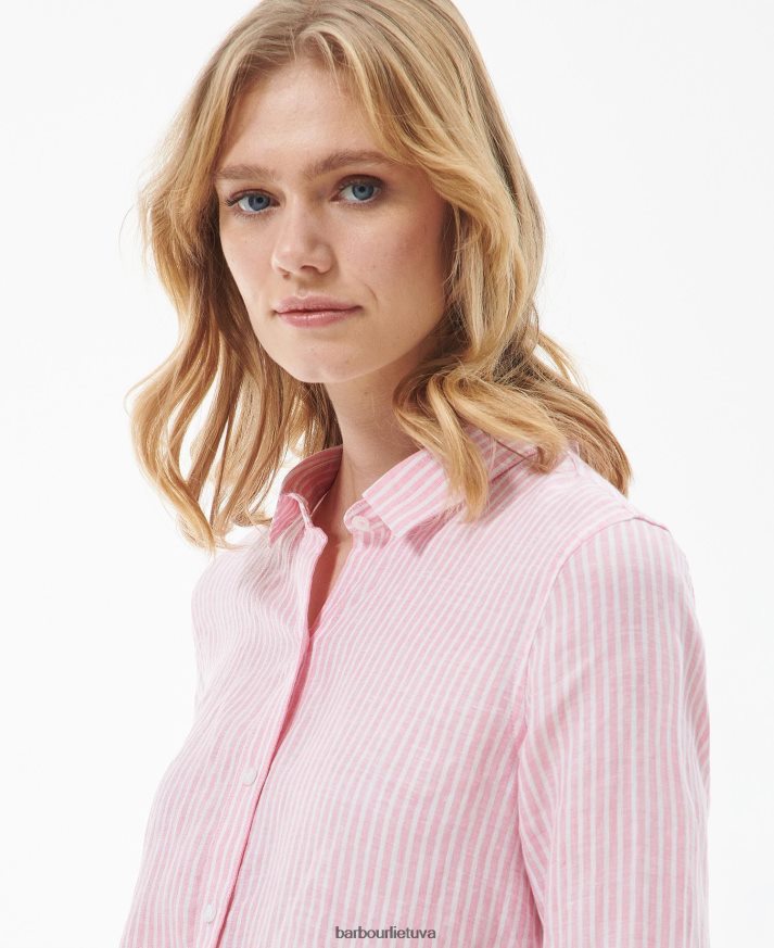 apranga Barbour jūriniai marškiniai hibisko juostelė moterys 6F6D801585