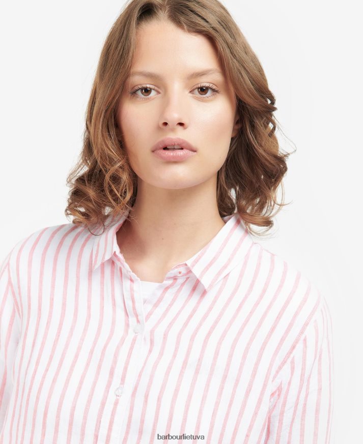 apranga Barbour jūriniai marškiniai rožinis punšas moterys 6F6D801590