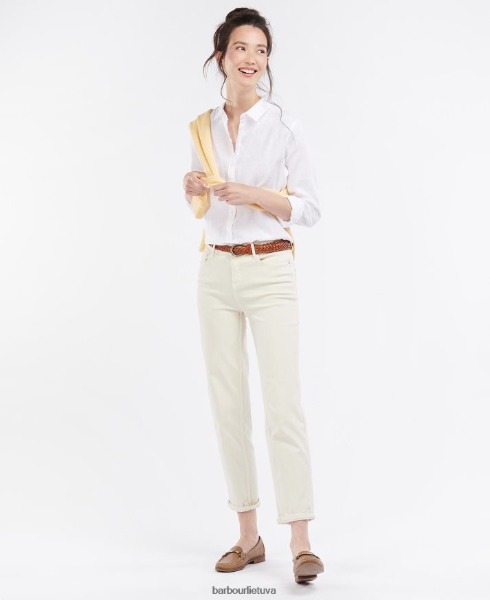 apranga Barbour jūriniai marškiniai tamsiai/balta moterys 6F6D801586