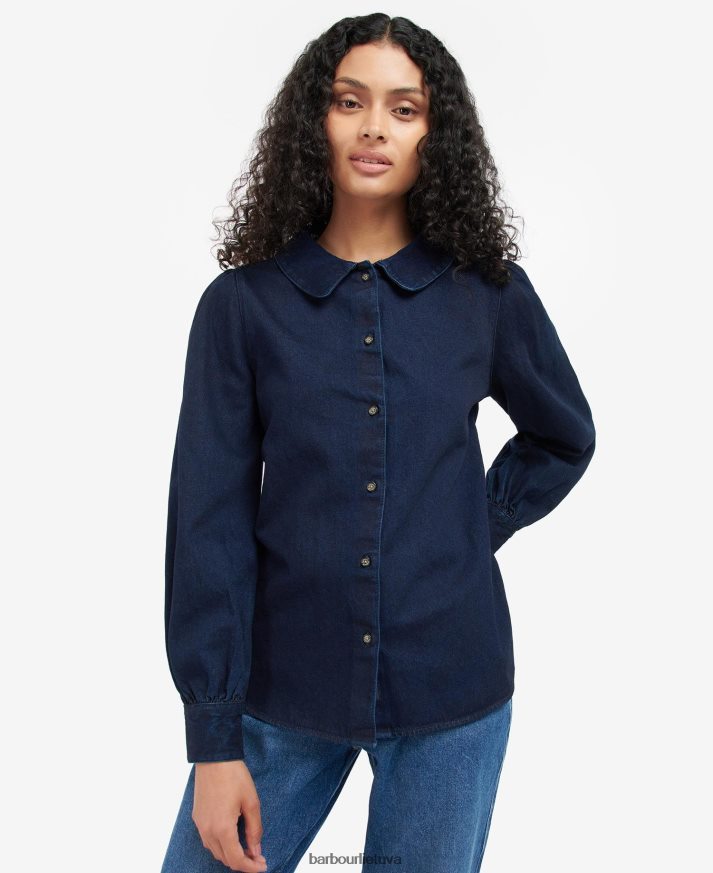 apranga Barbour maara marškinėliai indigo moterys 6F6D801619