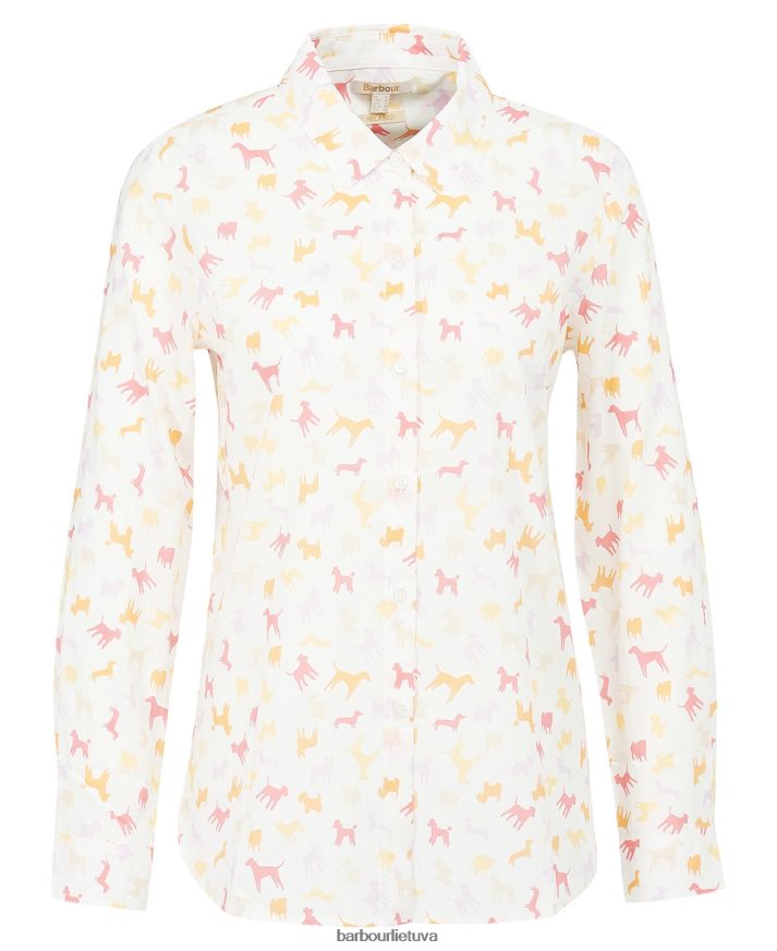 apranga Barbour safario marškinėliai spausdinimas iš debesies / kelių šunų moterys 6F6D801598