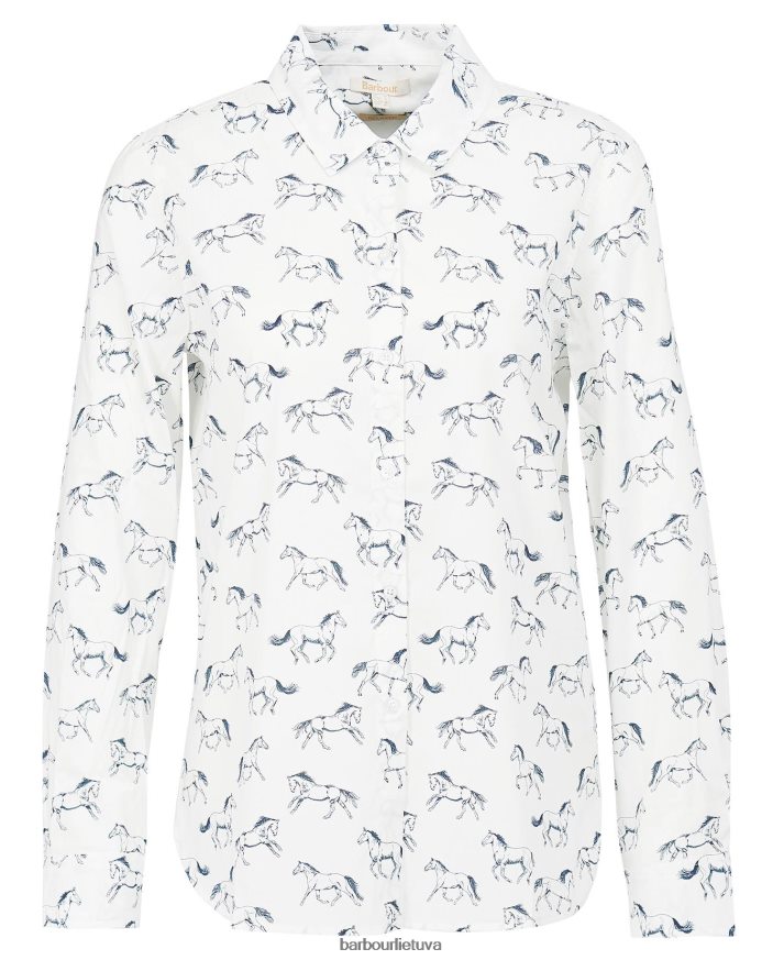 apranga Barbour safario marškinėliai spausdinimas iš debesies / kelių šunų moterys 6F6D801607