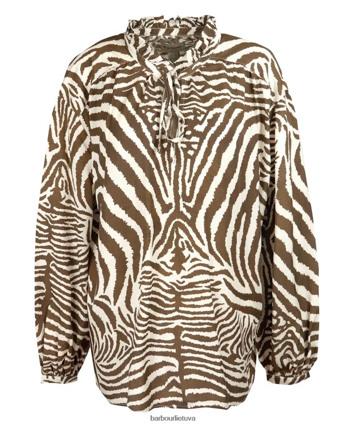 apranga Barbour x House of Hackney martello marškinėliai equus kakavos moterys 6F6D801615