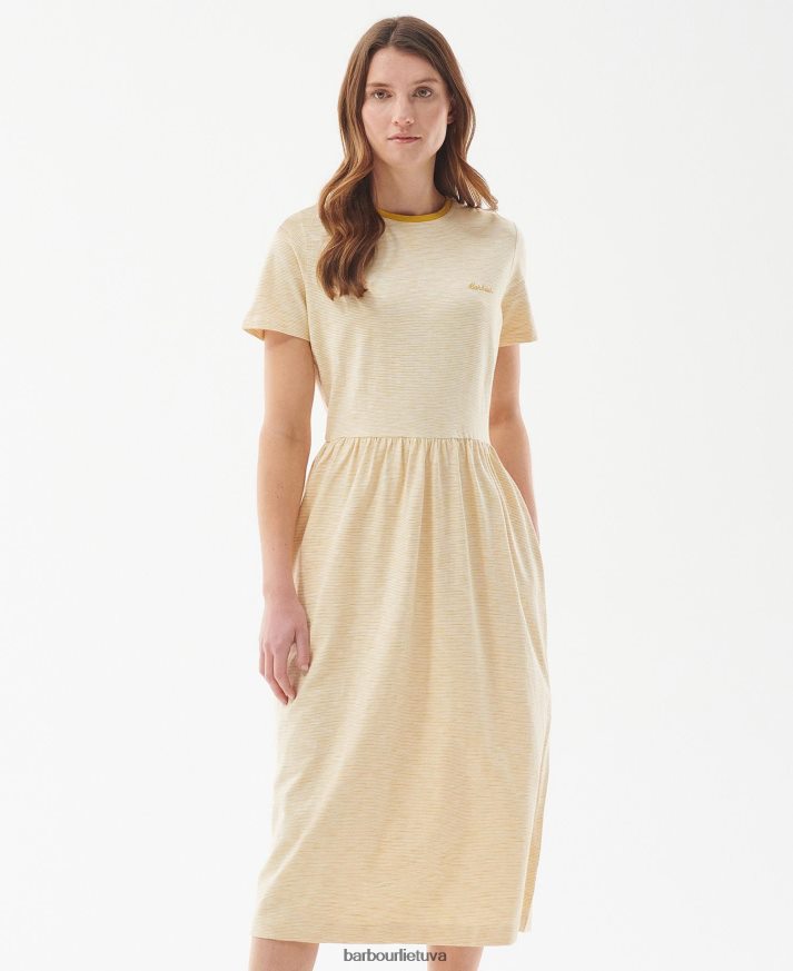 apranga Barbour ellewood suknelė alyvuogių/baltų moterys 6F6D801831