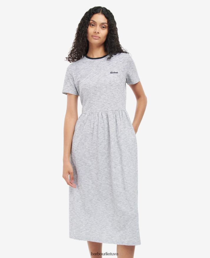 apranga Barbour ellewood suknelė juoda balta moterys 6F6D801832