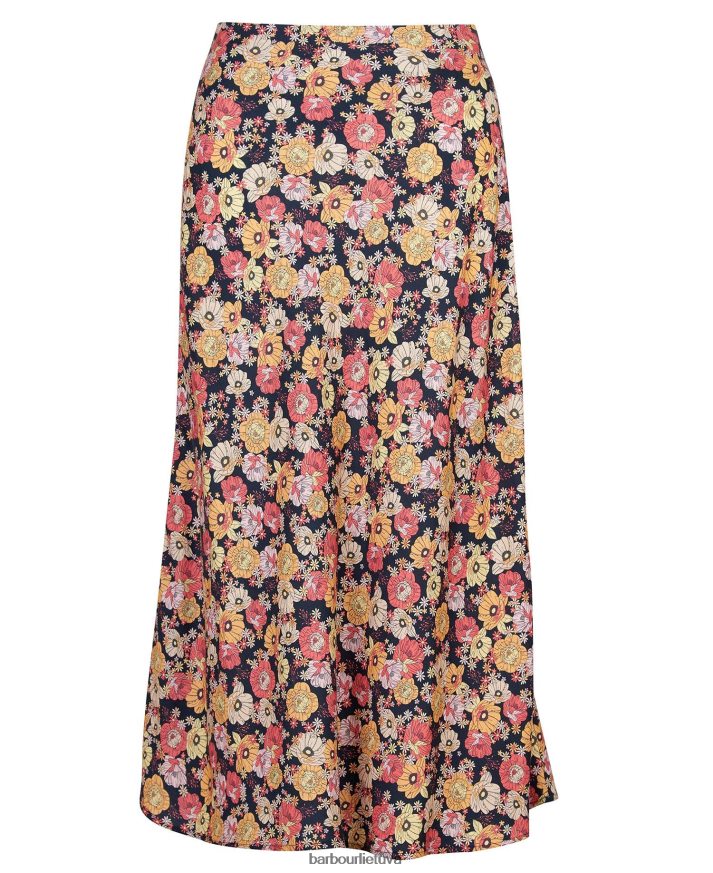 apranga Barbour koralinis sijonas laivyno gėlių moterys 6F6D801827