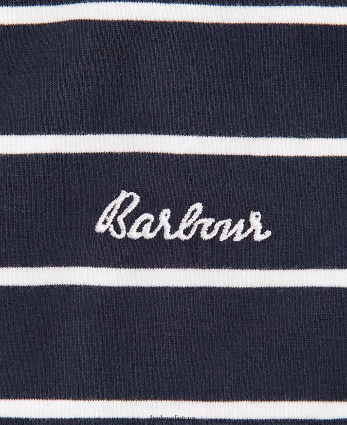 apranga Barbour marlo dryžuota suknelė tamsiai/balta moterys 6F6D801895