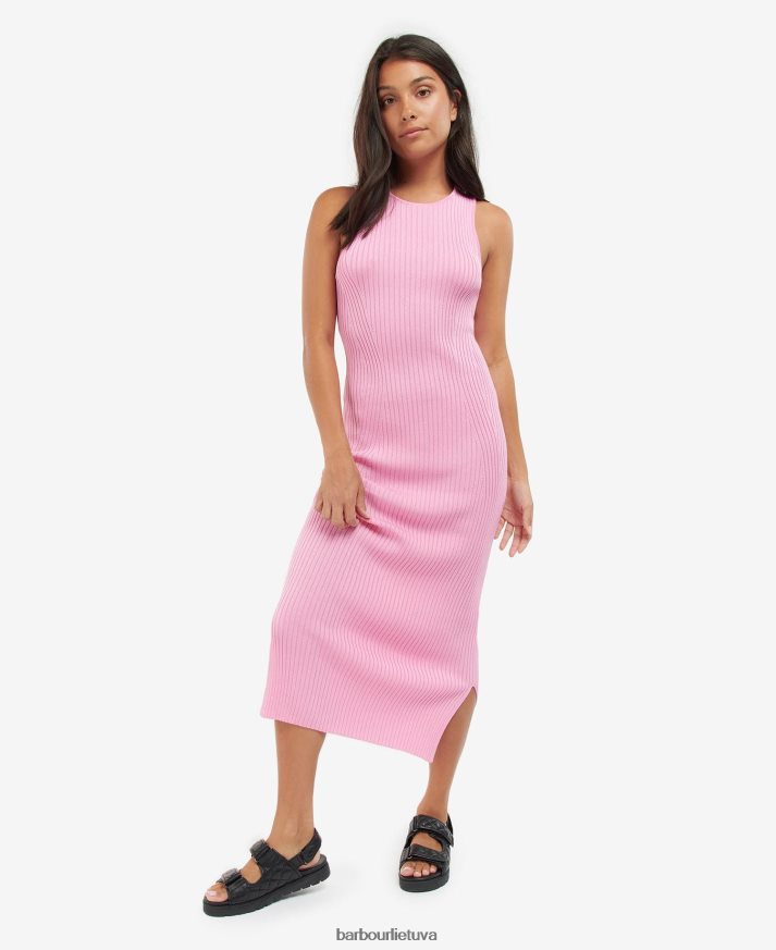 apranga Barbour silvestro trikotažo suknelė rožinė simpatija moterys 6F6D801867