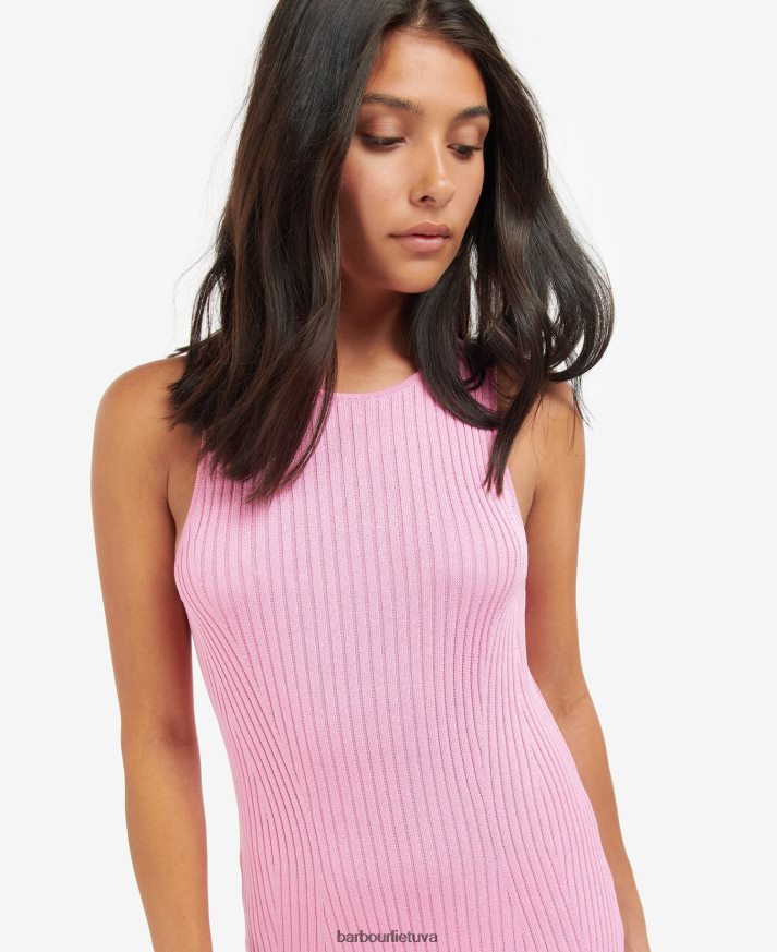 apranga Barbour silvestro trikotažo suknelė rožinė simpatija moterys 6F6D801867