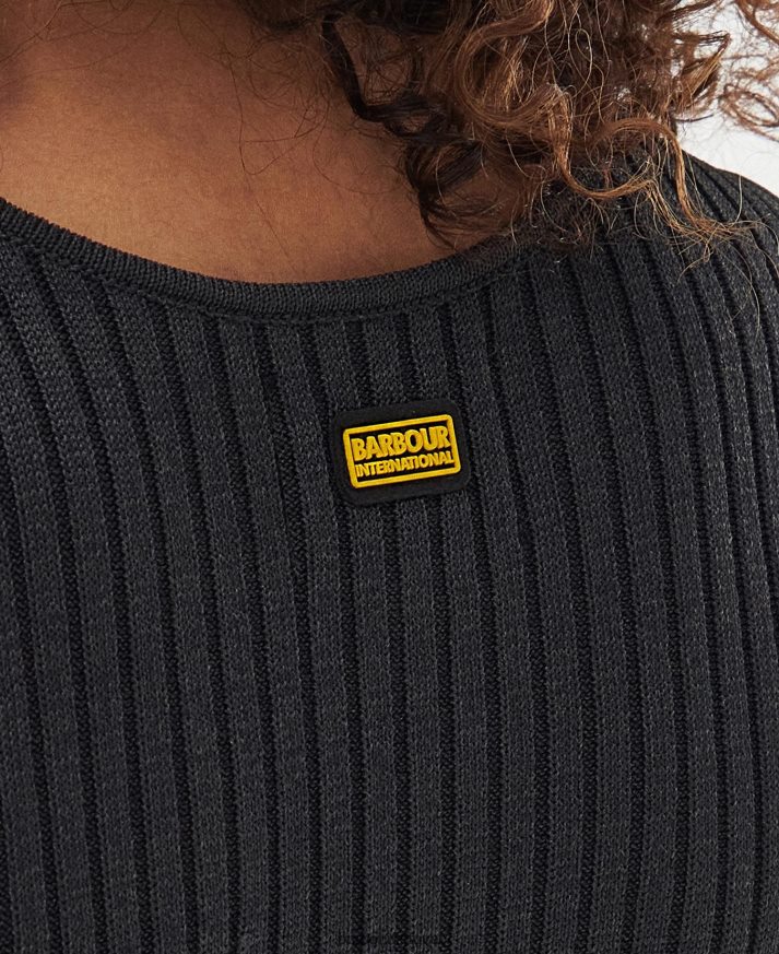 apranga Barbour silvestro trikotažo suknelė vasara juoda moterys 6F6D801858